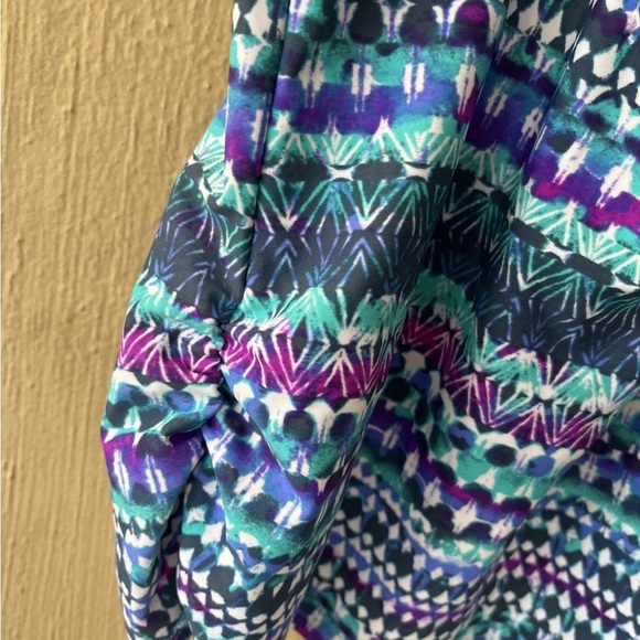 FREE COUNTRY WOMEN'S TANKINI  SWIM suit TOP M strappy back Blue Purple - Picture 5 of 9